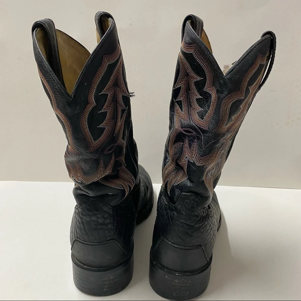 Tony Lama TLX Men’s Black Cowboy Boots Sz 9D